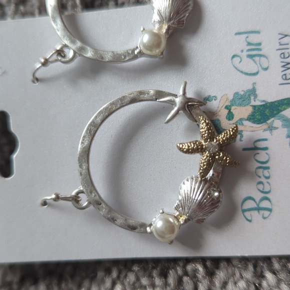 Beach hoop earrings - Picture 2 of 2